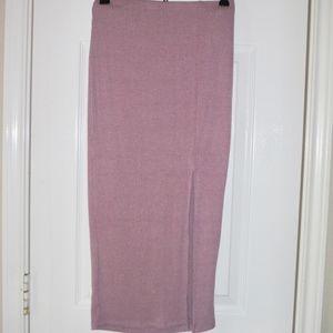 Knit pink pencil skirt